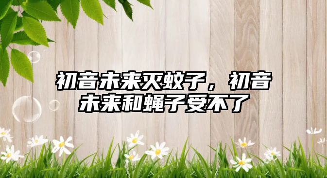 初音未來滅蚊子，初音未來和蠅子受不了